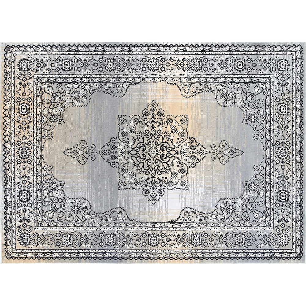 Beige & Charcoal Elise Ornate Rug