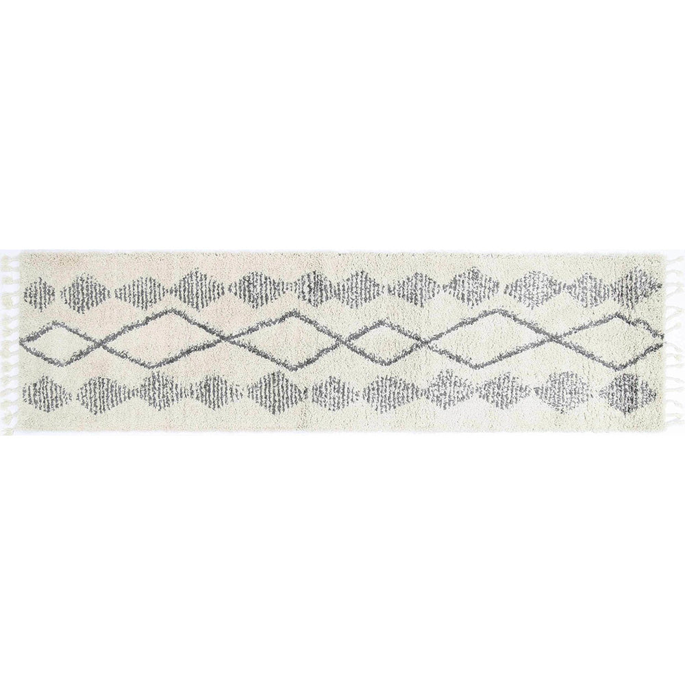 Zuriana Shag Rug, Cream / Silver