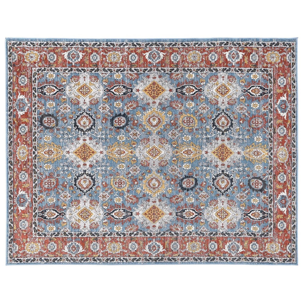 Havana No.11 Transitional Oriental Rug, 220x160cm, Blue / Rust