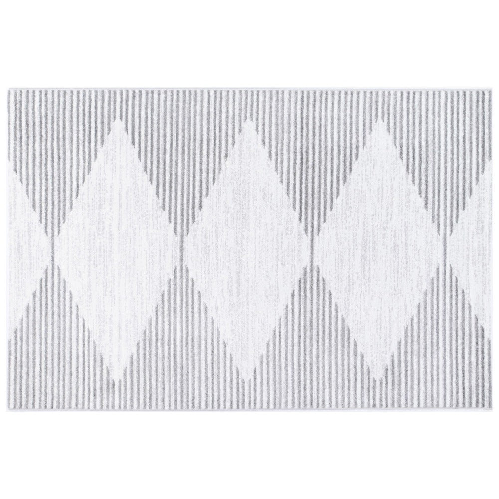 Kimberley Diamond Space Modern Rug, 150x80cm, Silver