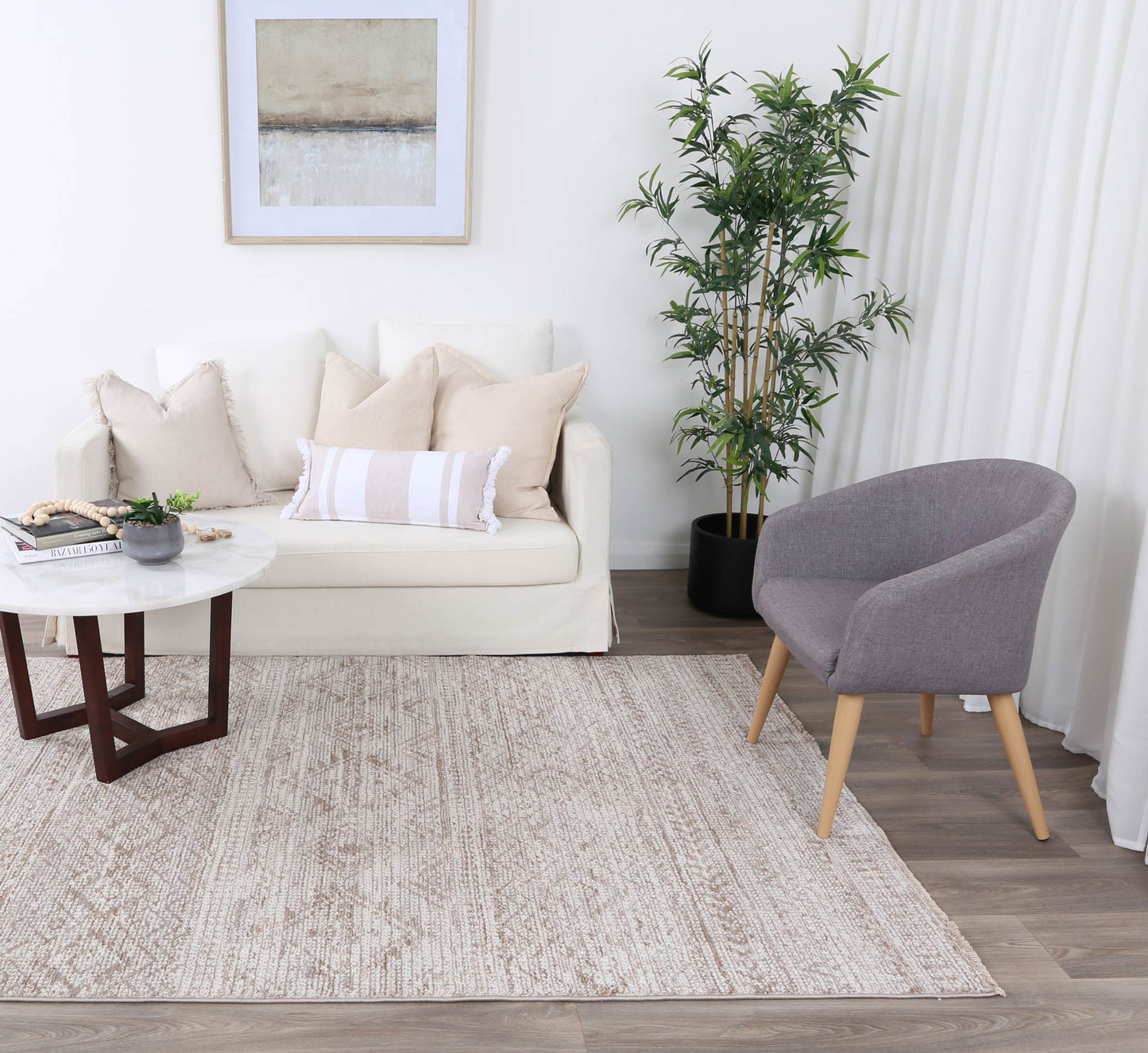 Annapolis Kesh Beige Tribal Soft Rug