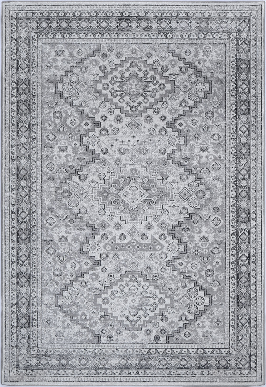 Limani Mundra Grey Tribal Soft Rug