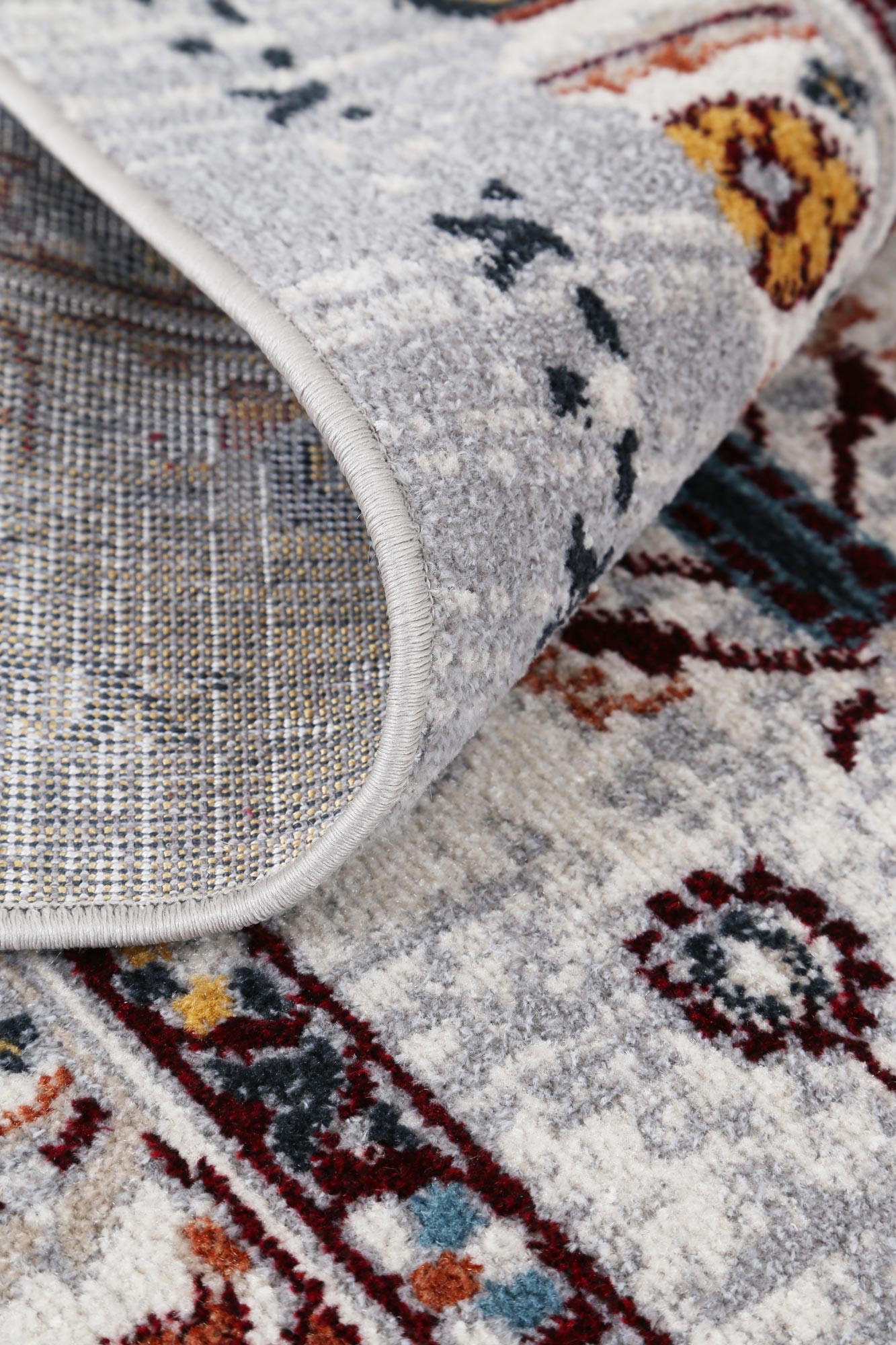 Limani Santos Grey & Rust Traditional Soft Rug