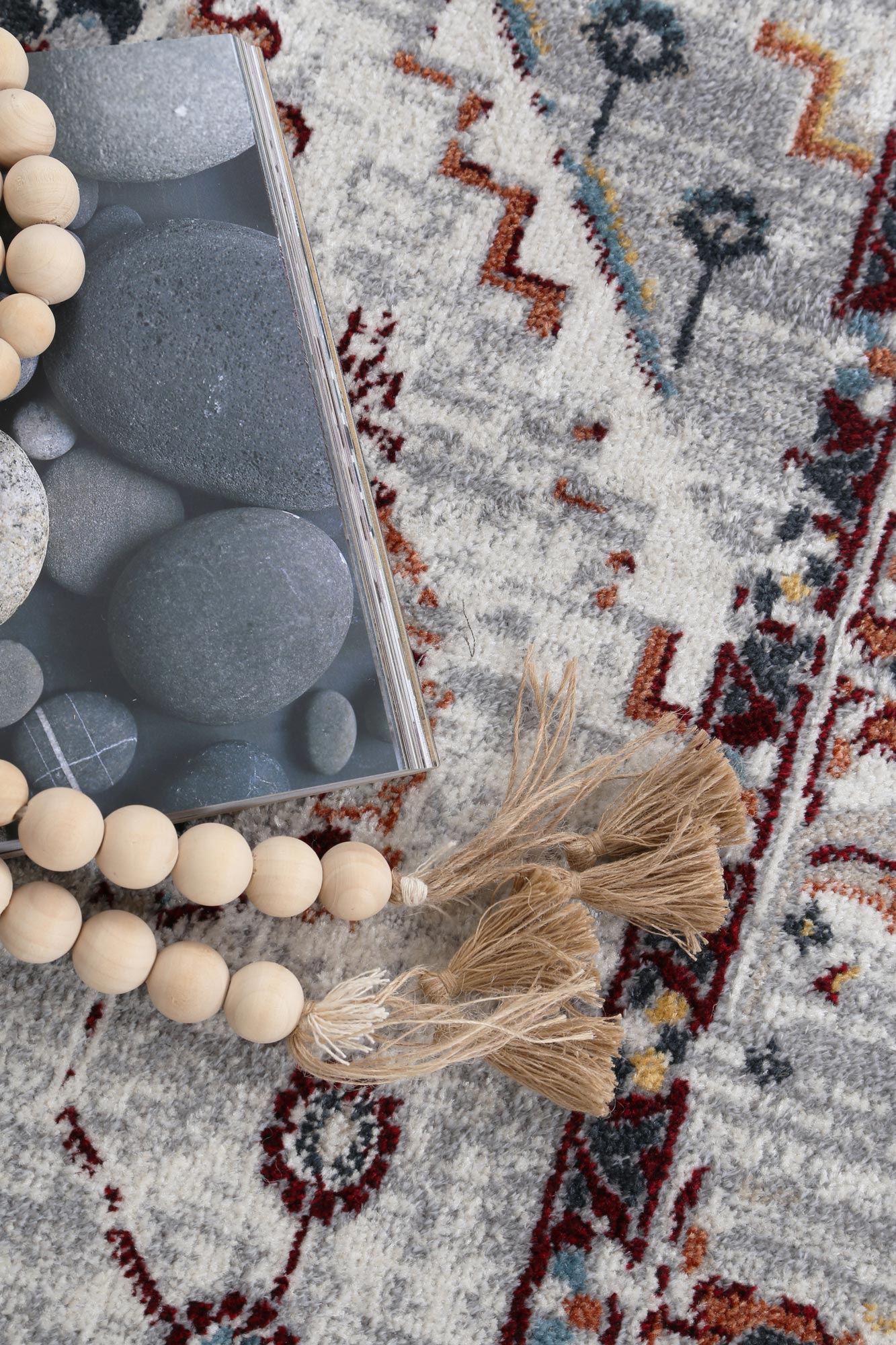 Limani Santos Grey & Rust Traditional Soft Rug