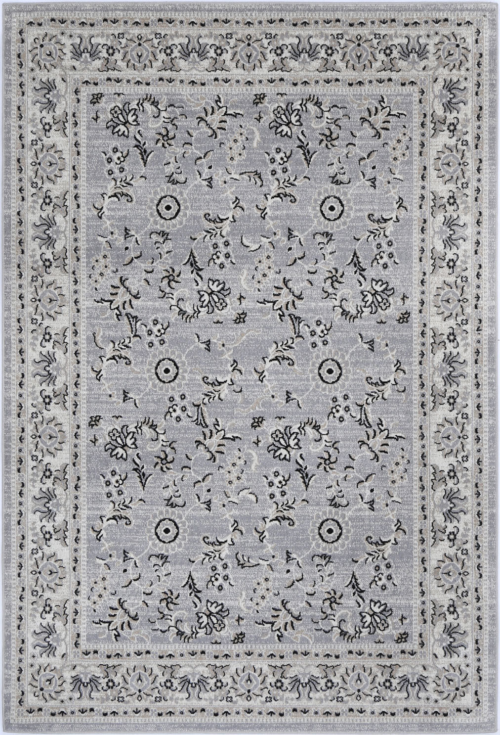 Limani Hamburg Grey Traditional Soft Rug