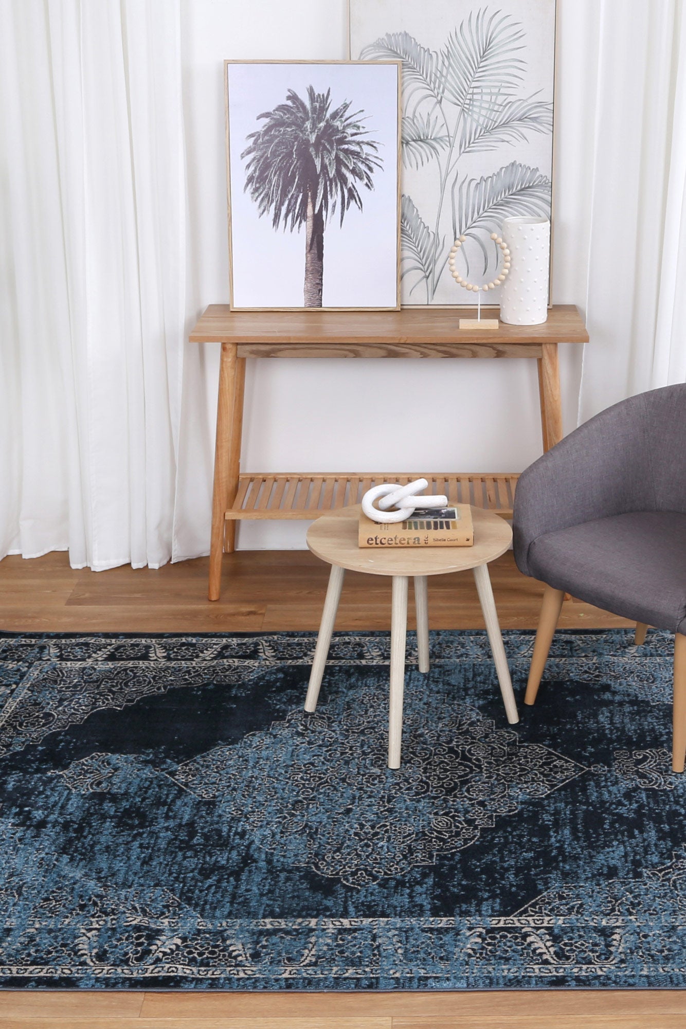 Limani Algeciras Blue Transitional Soft Rug