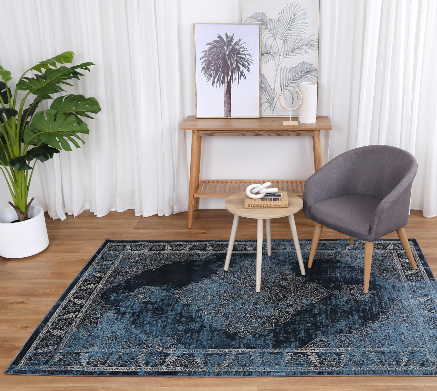 Limani Algeciras Blue Transitional Soft Rug
