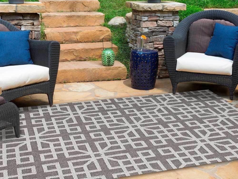 Acenath Hawaii Grey Flat Woven Rug - Nova Rugs
