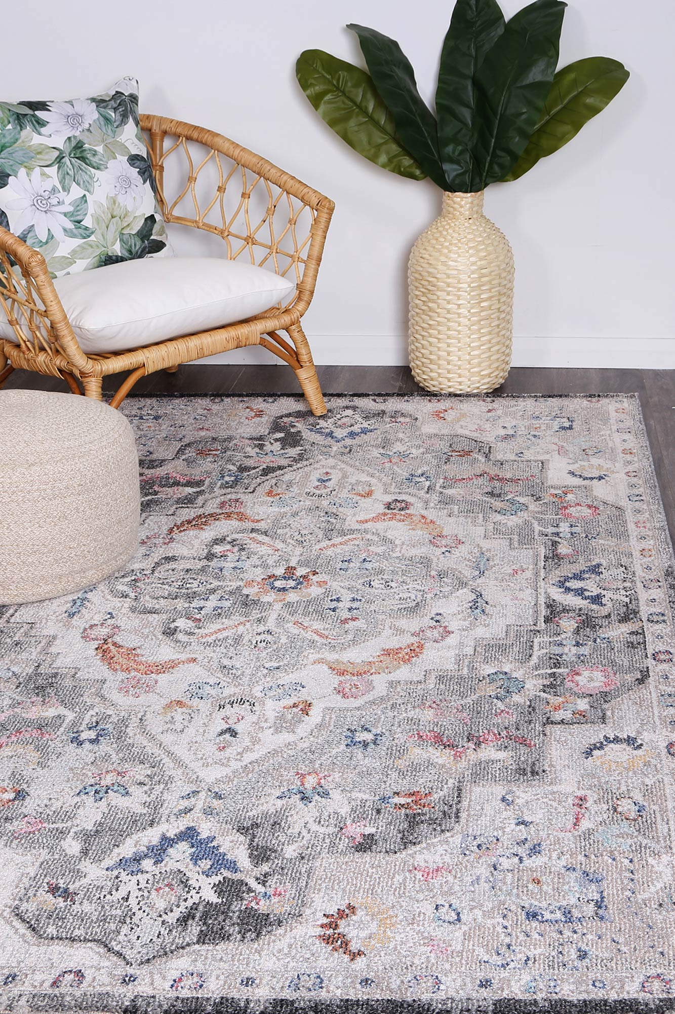 Alexander Transitional Grey Rug - Nova Rugs