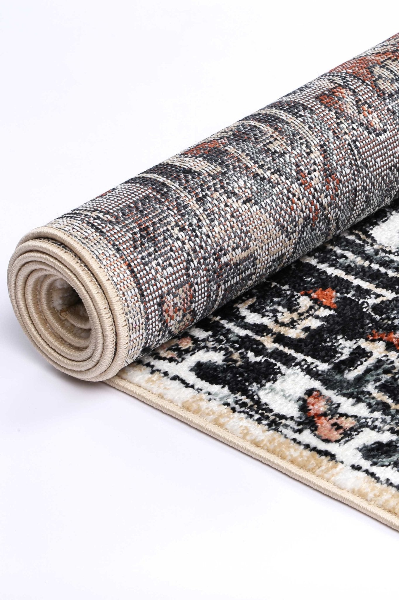 Anatolia Traditional Black Cream Rug - Nova Rugs
