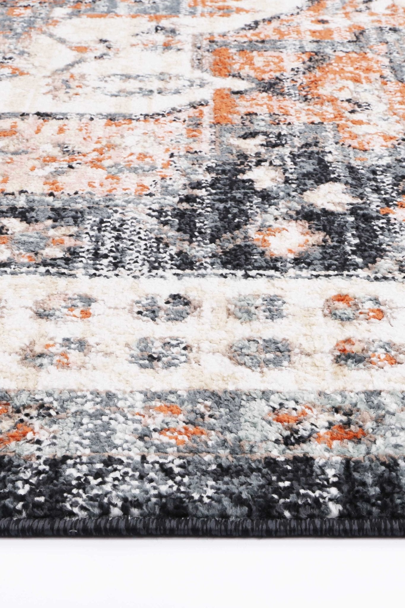 Anatolia Traditional Cream Black Rug - Nova Rugs
