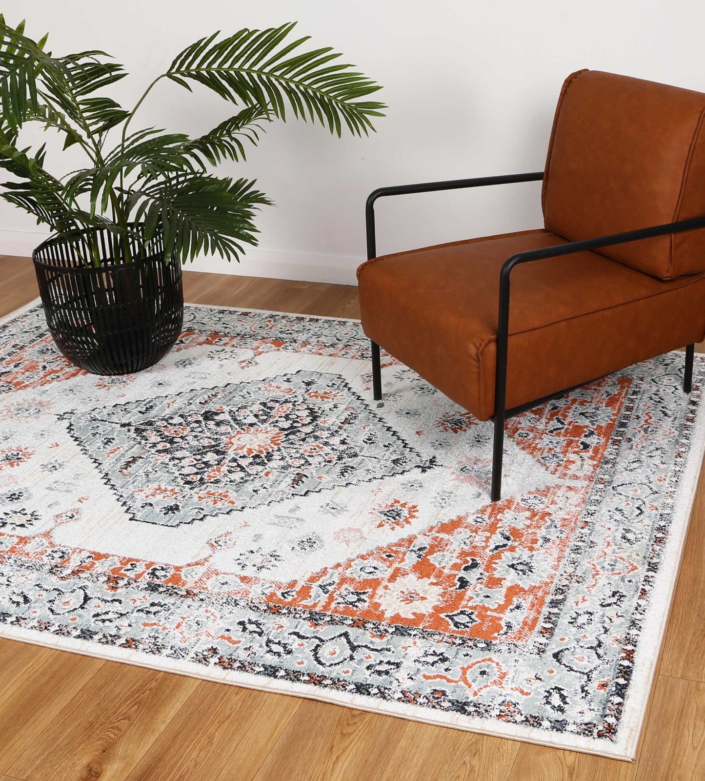 Anatolia Traditional Cream Terracotta Rug - Nova Rugs
