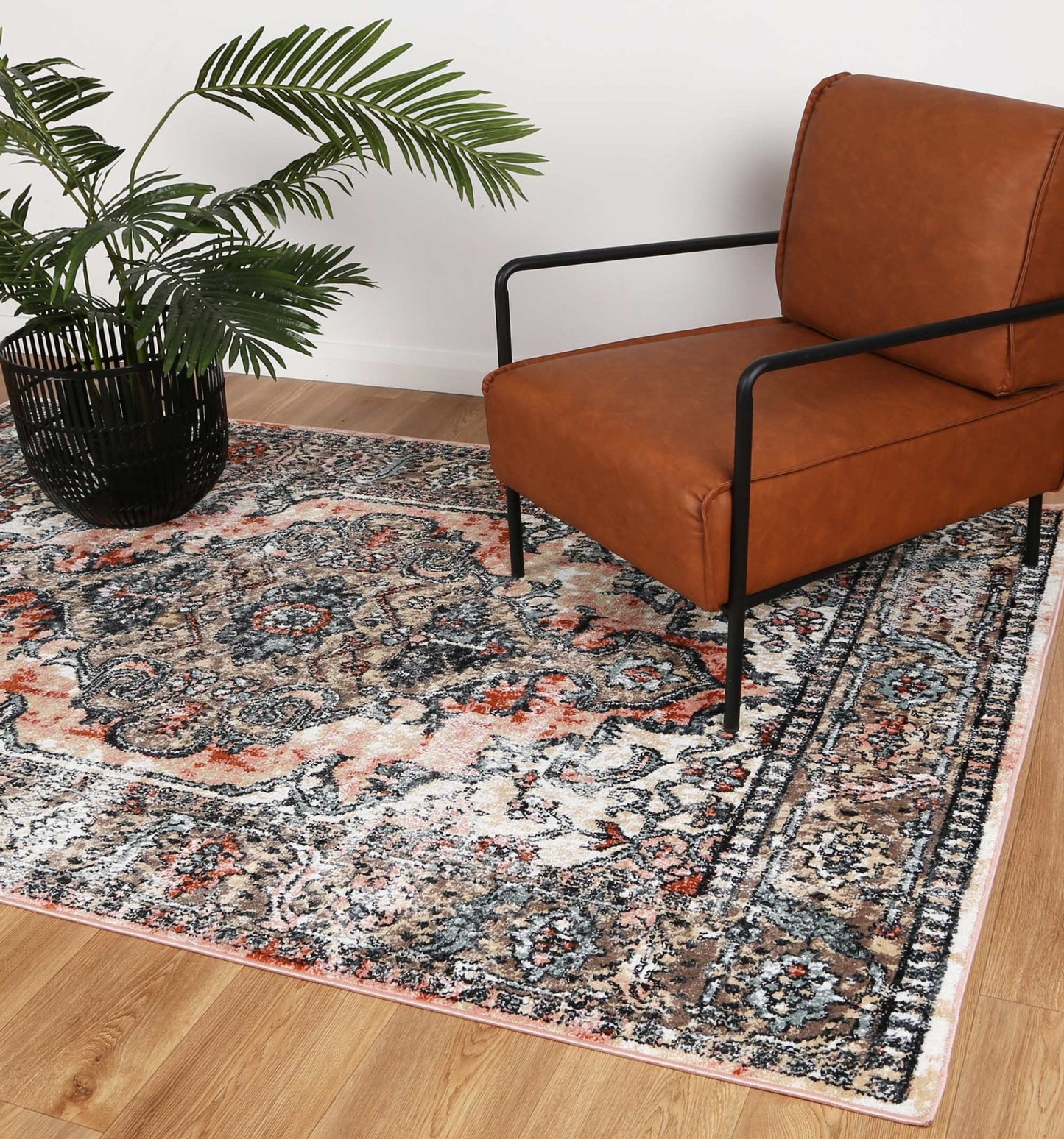Anatolia Traditional Terracotta Cream Rug - Nova Rugs