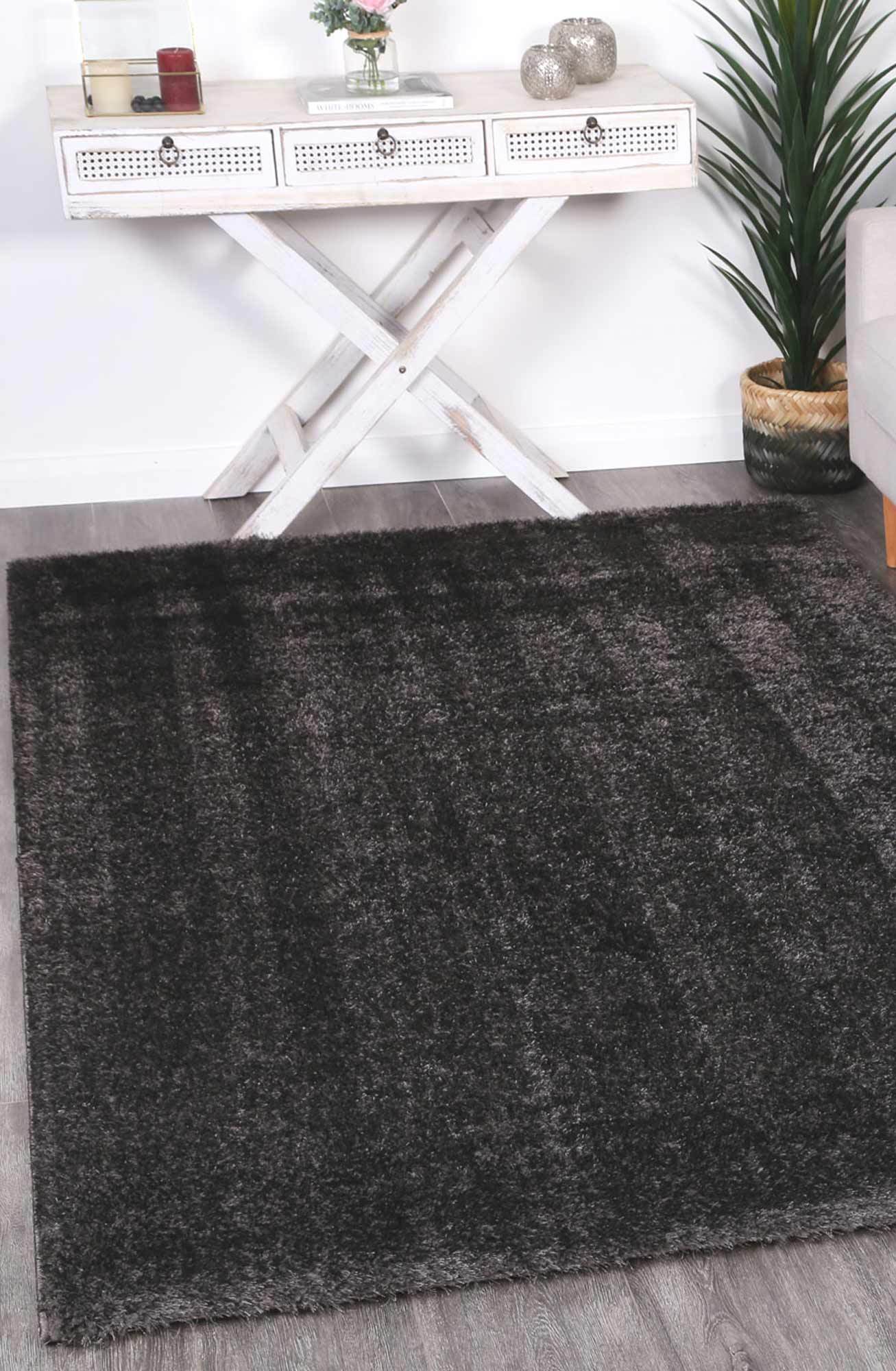 Anthracite Eden Soft Shag Rug - Nova Rugs