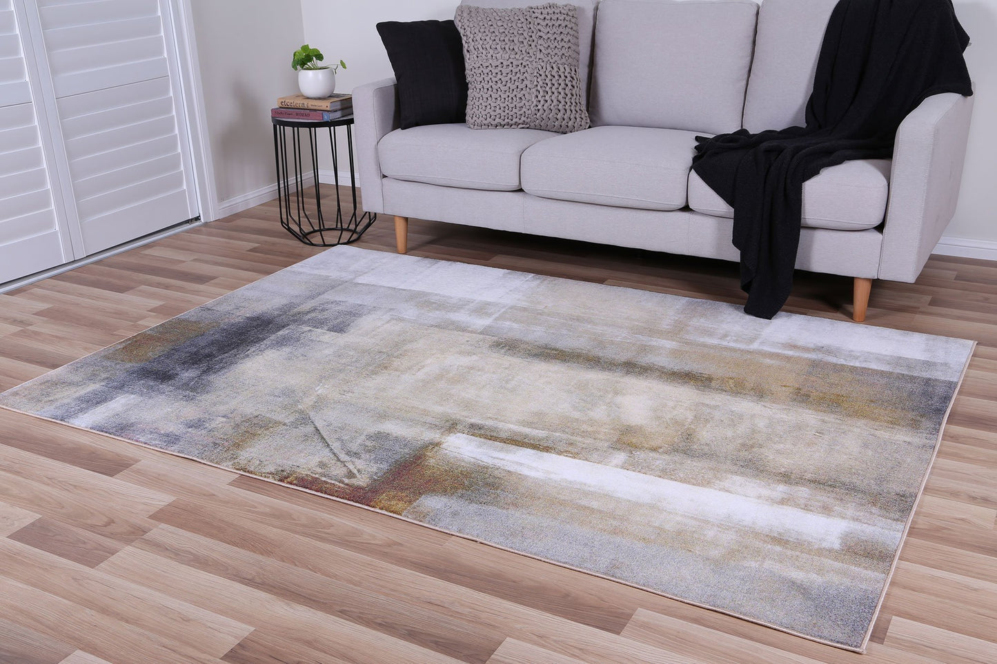 Ash Abstract Power Loomed Rug - Nova Rugs