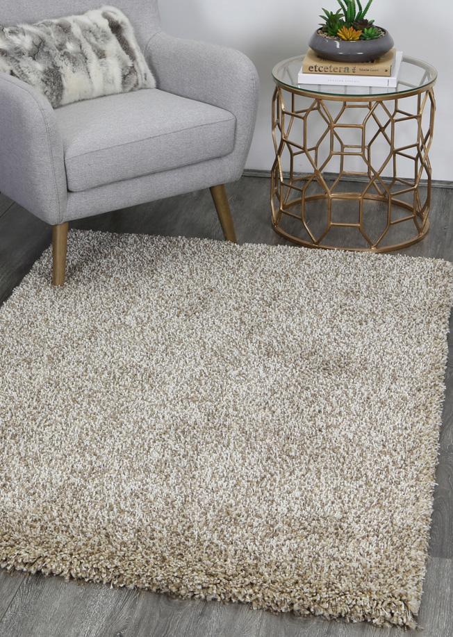 Austin Plush Beige Blend Shaggy Rug - Nova Rugs