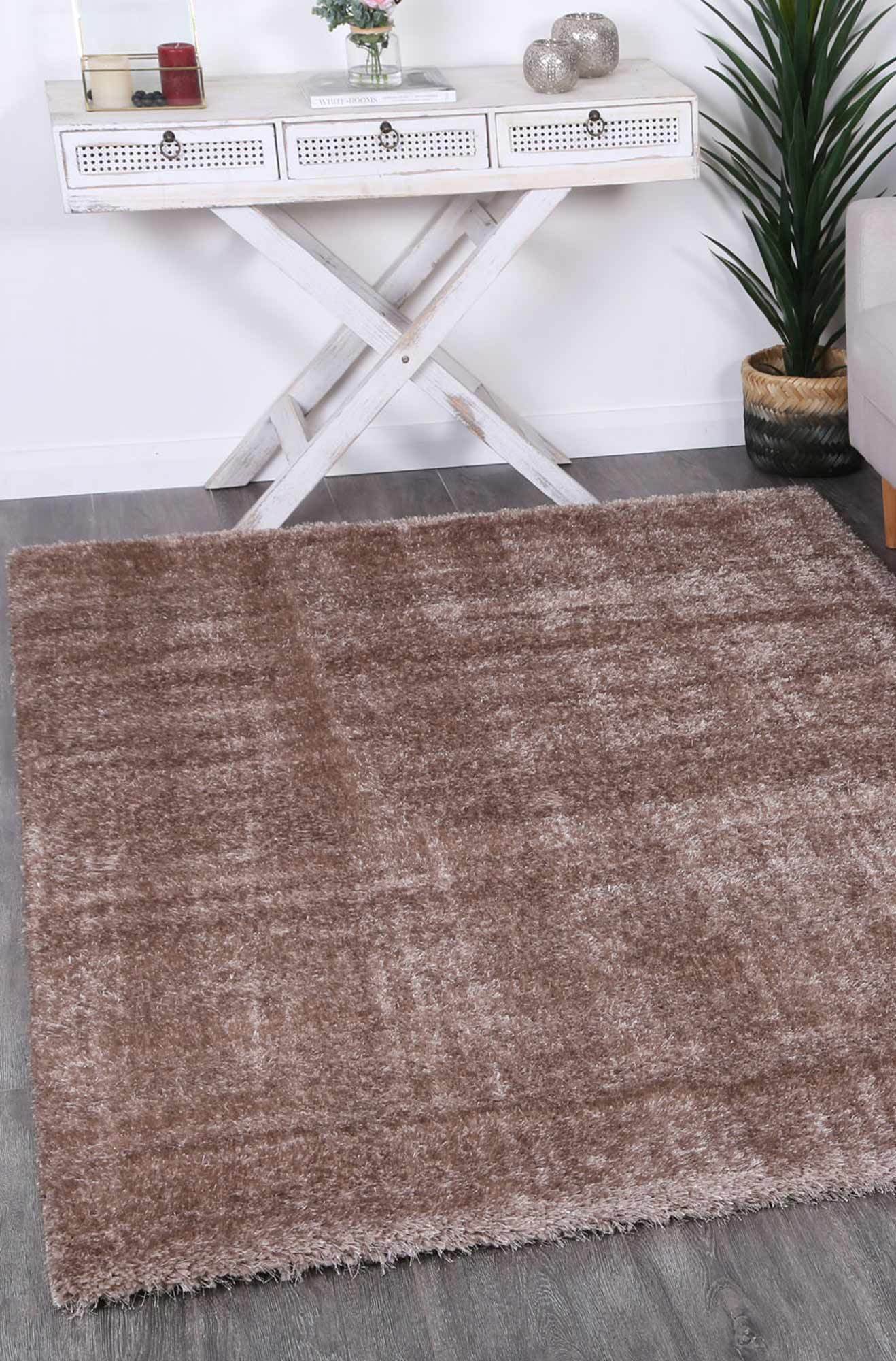 Beige Eden Soft Shag Rug - Nova Rugs