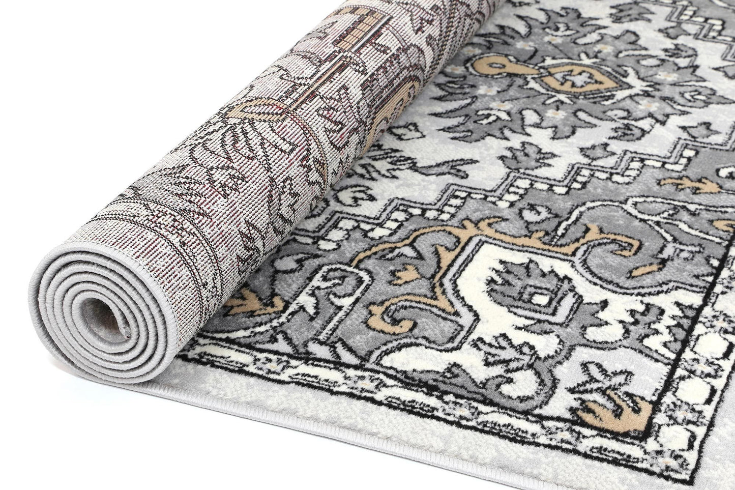 Beige & Light Grey Elise Art Deco Rug - Nova Rugs