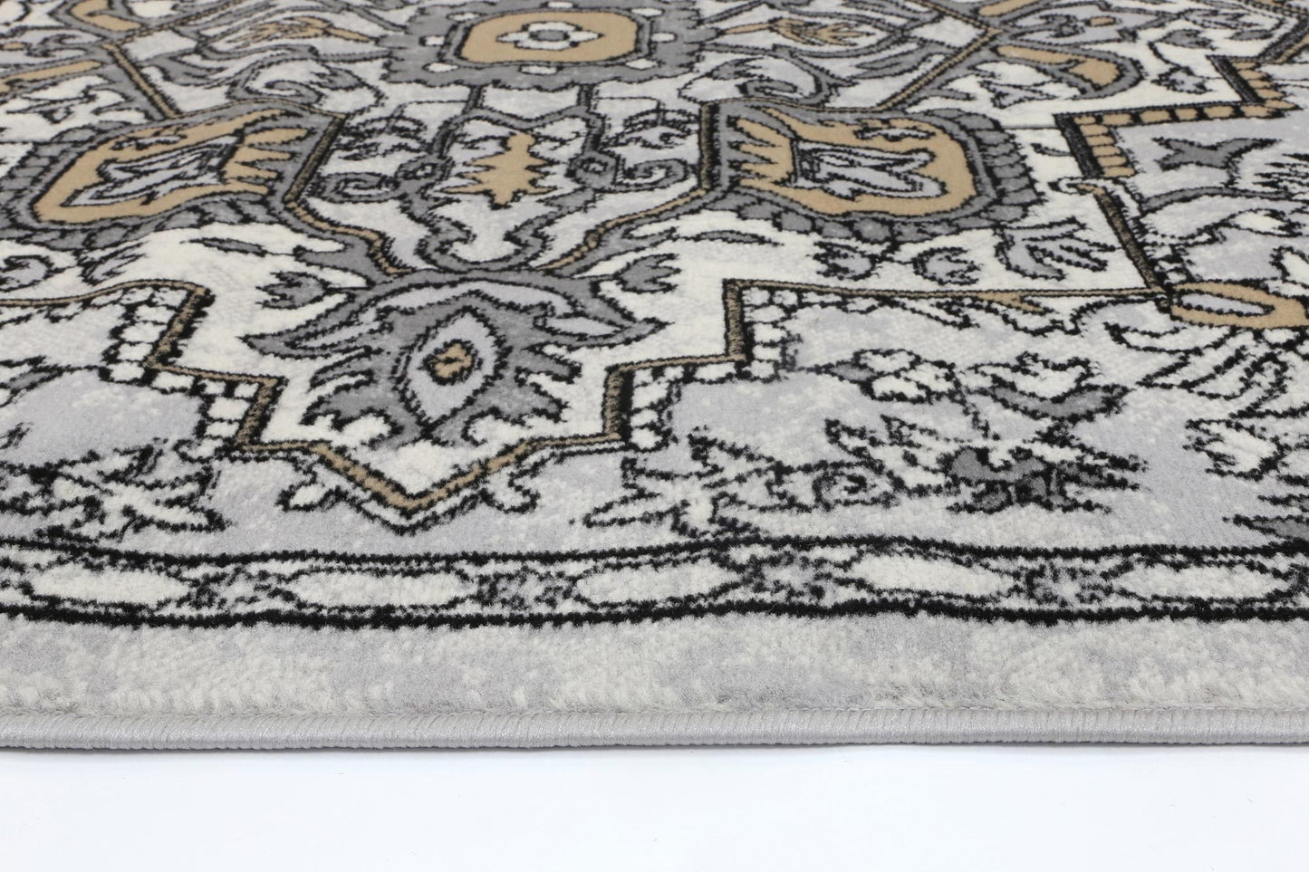 Beige & Light Grey Elise Art Deco Rug - Nova Rugs