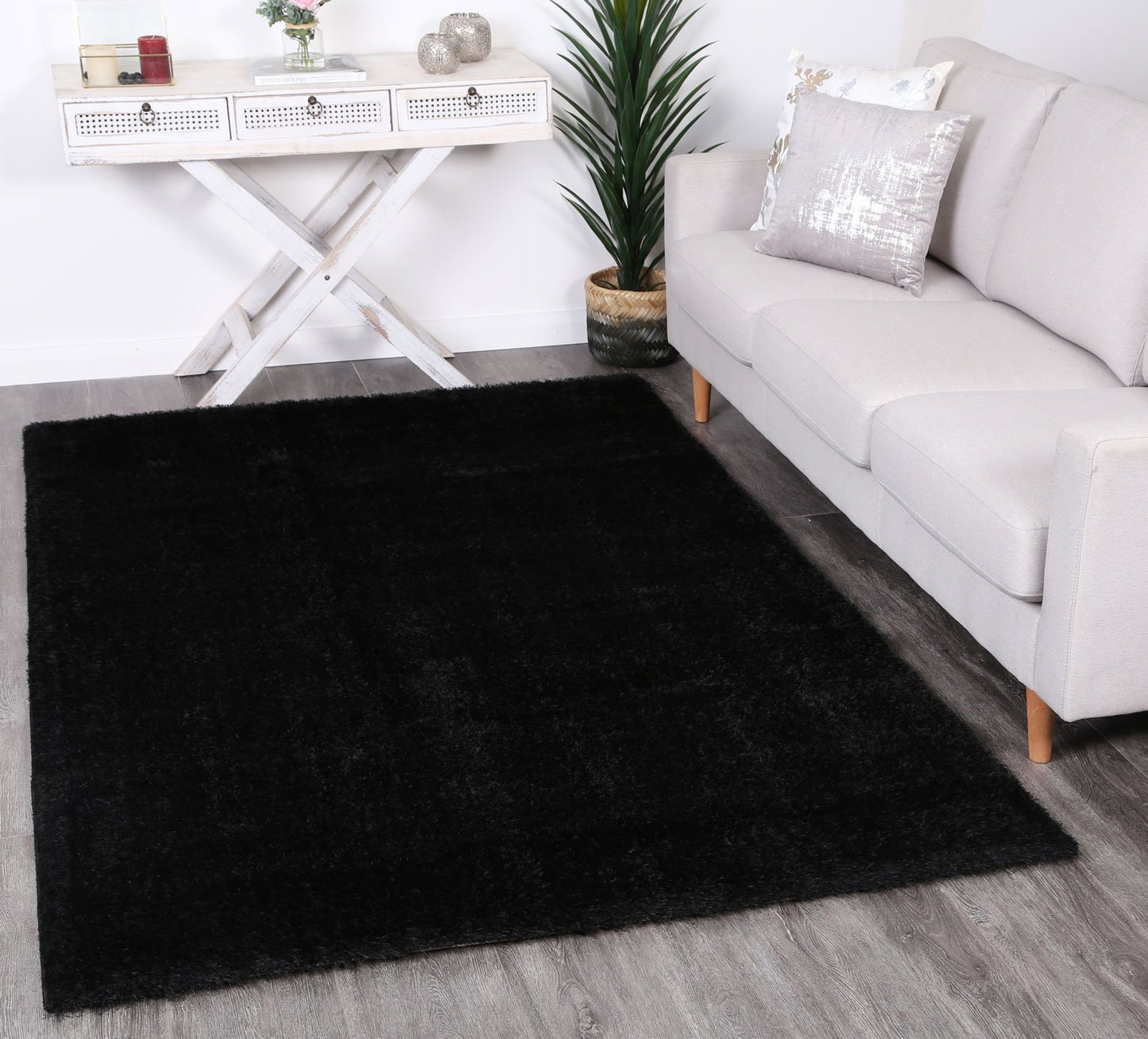 Black Eden Soft Shag Rug - Nova Rugs