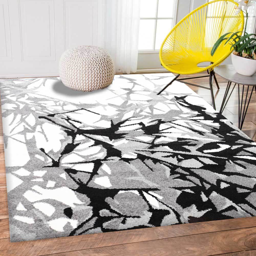 Black & Grey Pablo Abstract Splash Rug - Nova Rugs