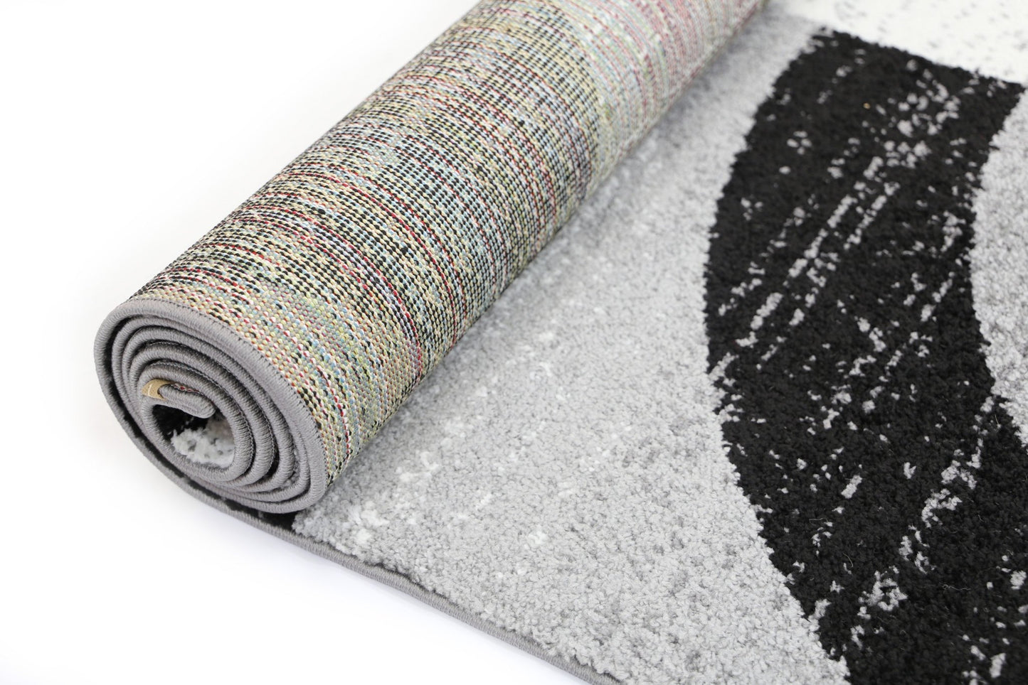 Black & Grey Pablo Circles Rug - Nova Rugs