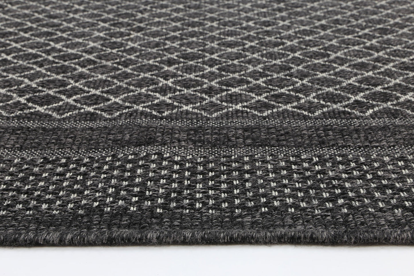 Black & Grey Polo Hedy Patio - Nova Rugs