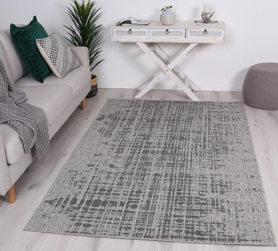 Black & Grey Polo Kailani Patio - Nova Rugs