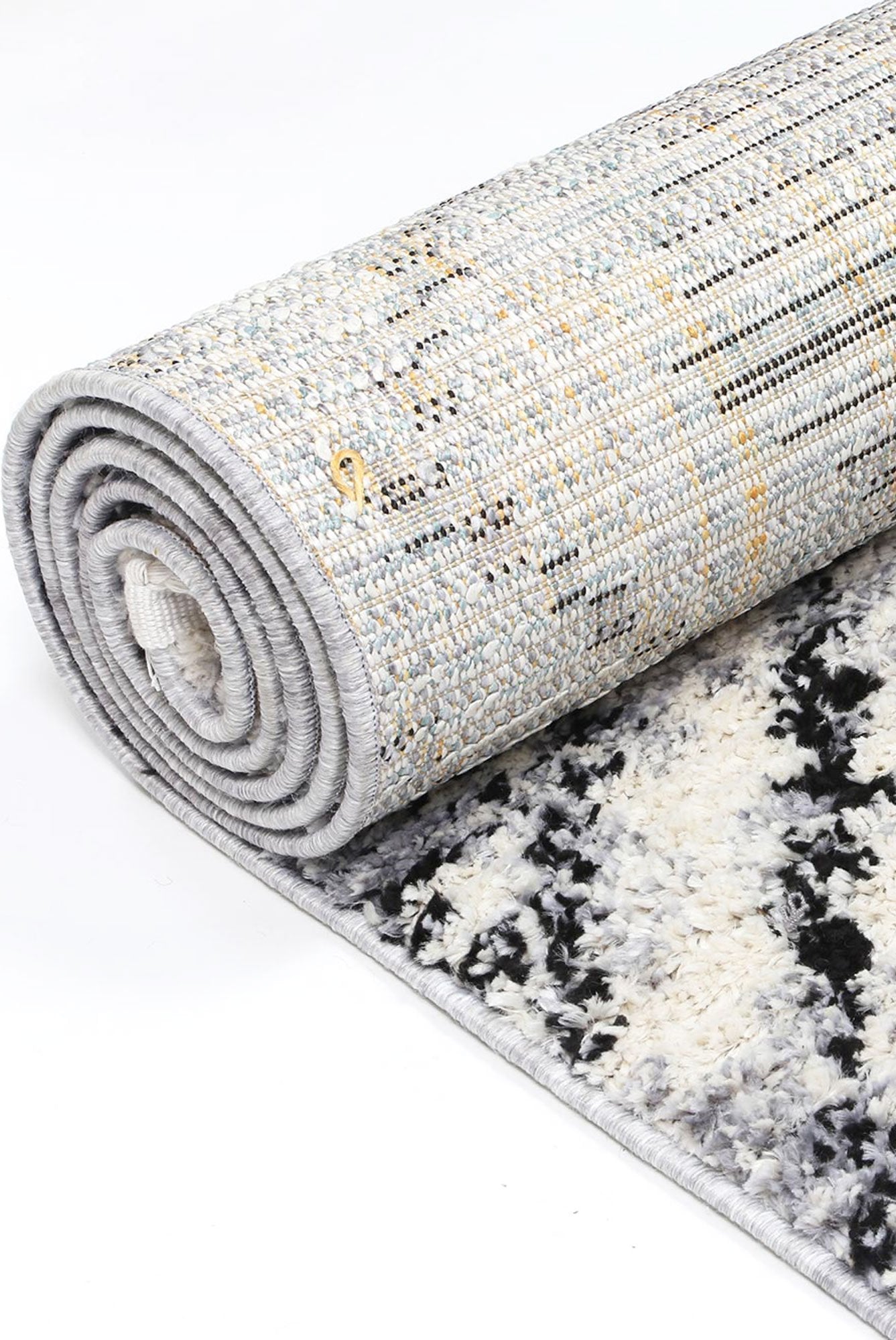 Black Myk Diamond Rug - Nova Rugs