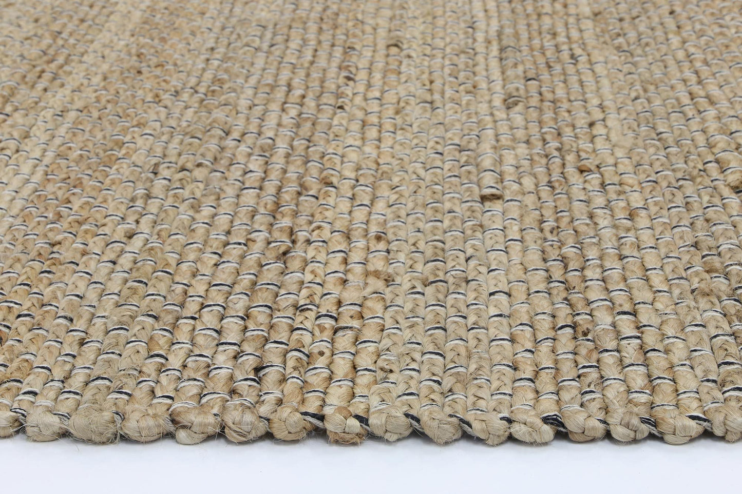 Black Taj Basket Weave Jute Rug - Nova Rugs