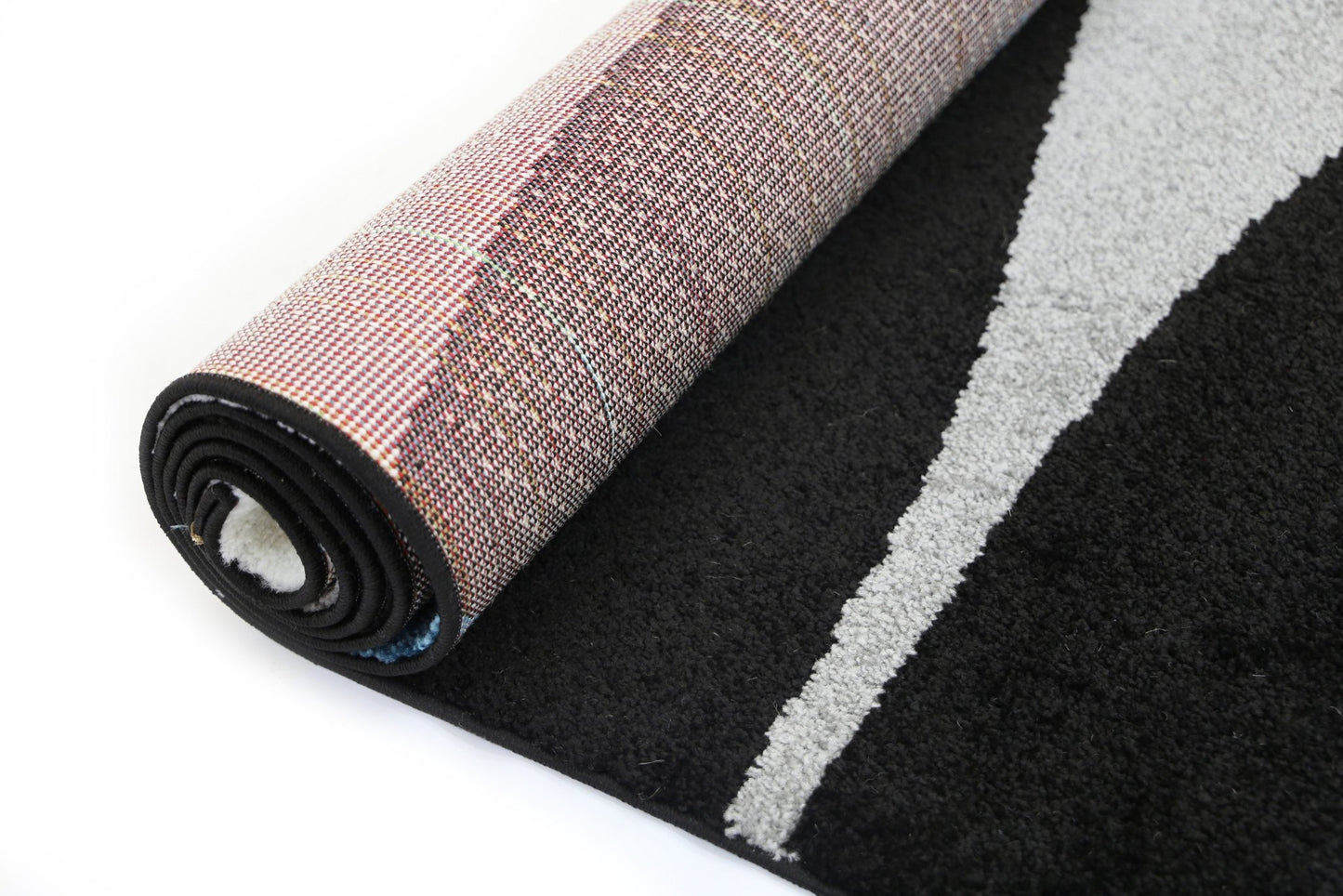 Blue & Black Pablo Waves Rug - Nova Rugs