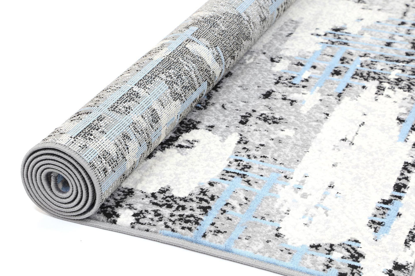 Blue & Grey Elise Abstract Rug - Nova Rugs