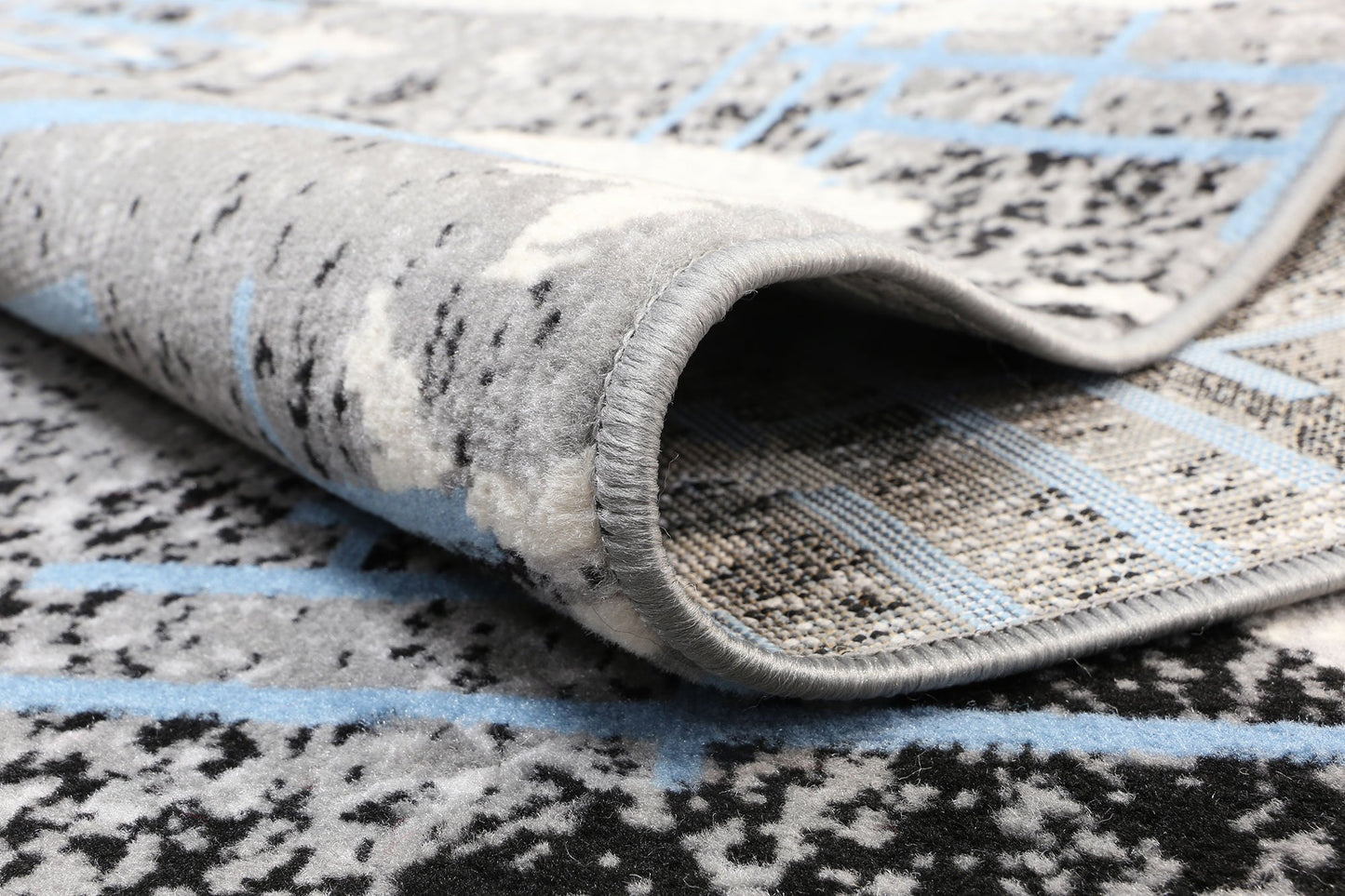 Blue & Grey Elise Abstract Rug - Nova Rugs