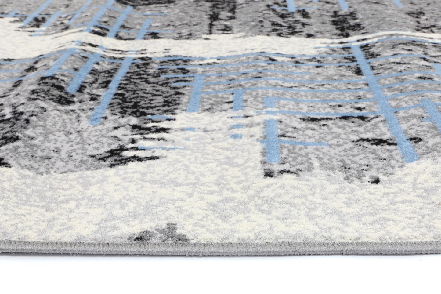 Blue & Grey Elise Abstract Rug - Nova Rugs