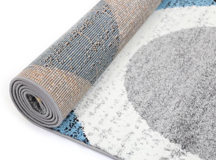 Blue & Grey Pablo Circles Rug - Nova Rugs