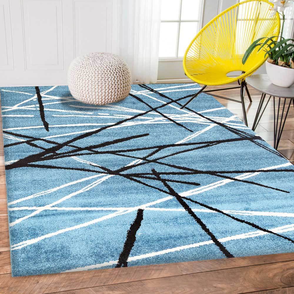 Blue Lines Pablo Abstract Rug - Nova Rugs