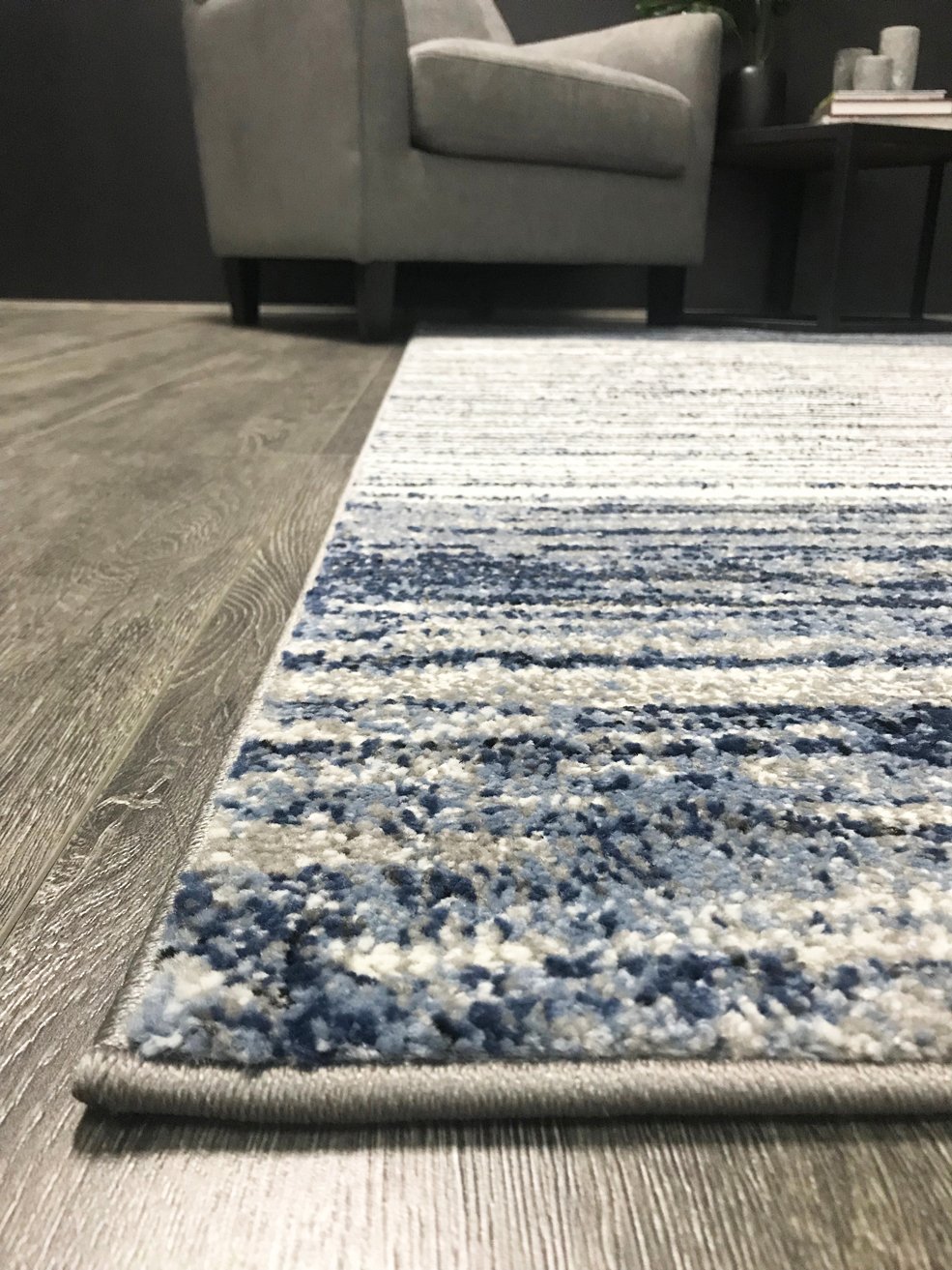 Blue Modern Hampton Power Loomed Rug - Nova Rugs