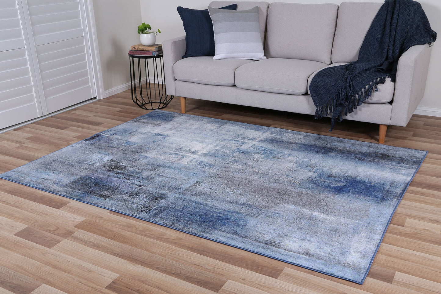 Blue Monet Power Loomed Rug - Nova Rugs