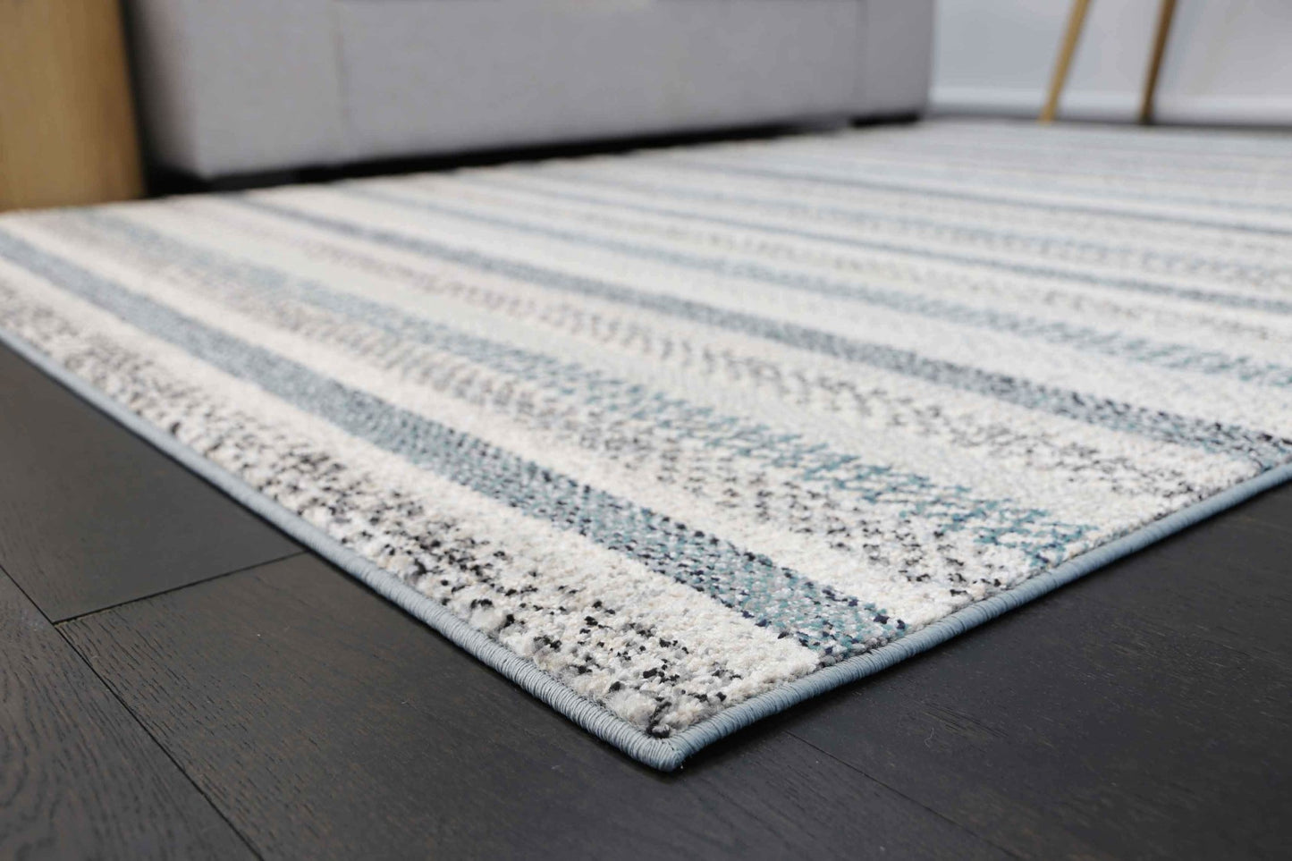Blue Scandi Notes Rug - Nova Rugs
