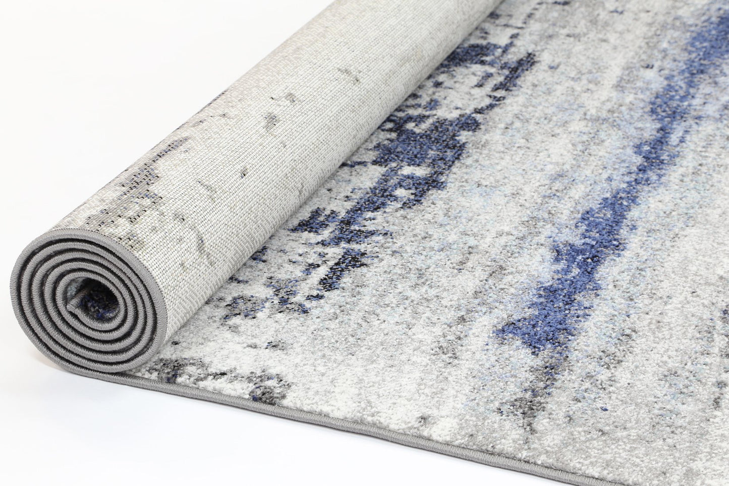 Blue Water Colours Power Loomed Rug - Nova Rugs