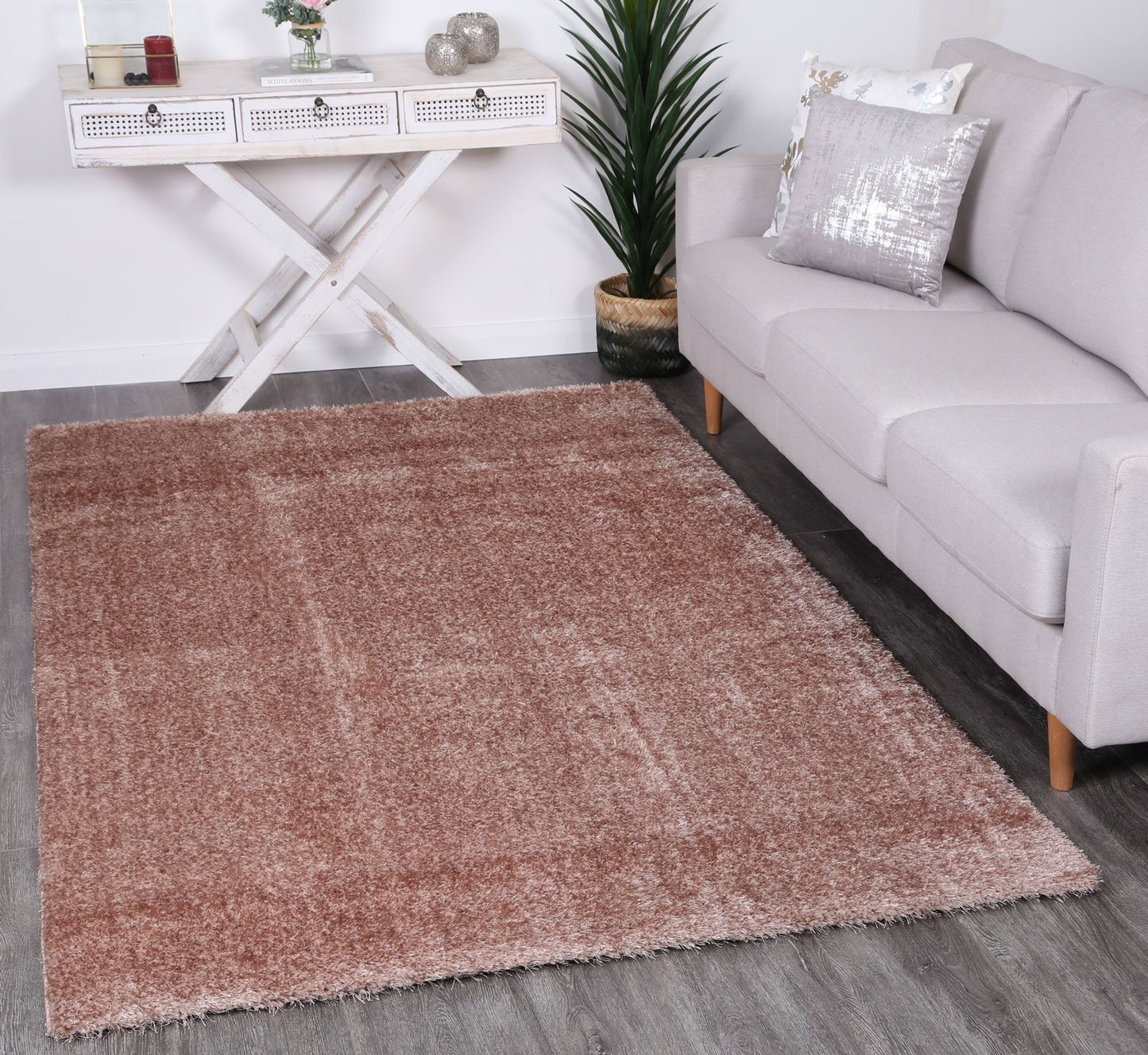 Camel Eden Soft Shag Rug - Nova Rugs