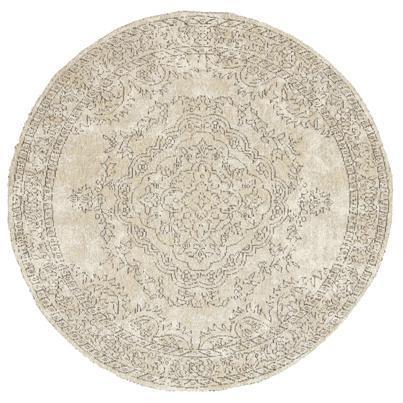 Celeste Chenille & Cotton Bohemian Medallion Rug, Beige - Nova Rugs