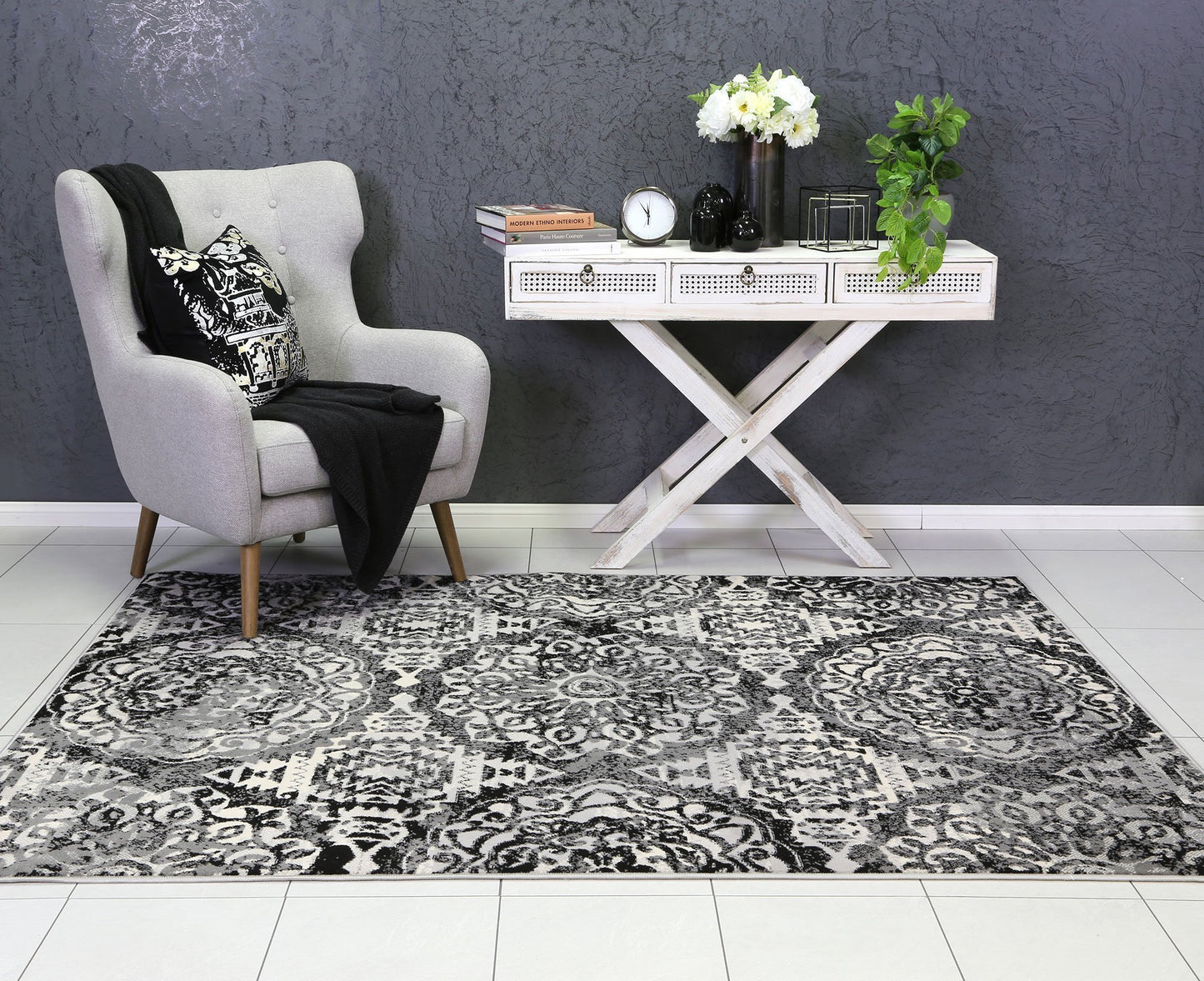Charcoal Elise Heartfelt Rug - Nova Rugs