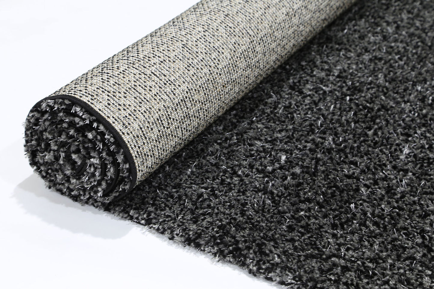 Charcoal Power Loomed Shag Rug - Nova Rugs