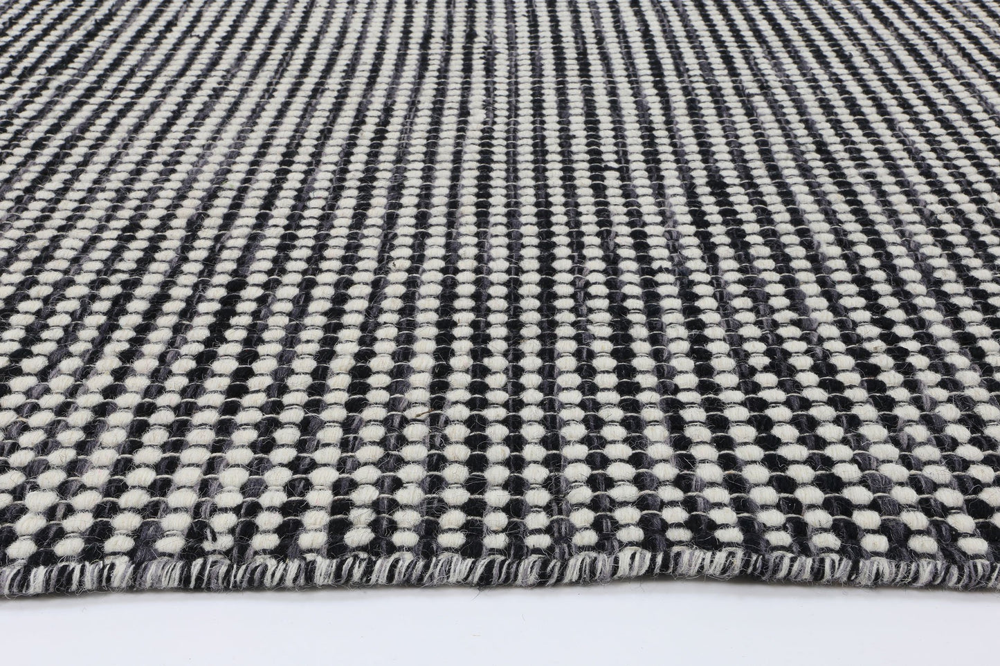 Charcoal Skandi Reversible Wool-Blend Rug - Nova Rugs