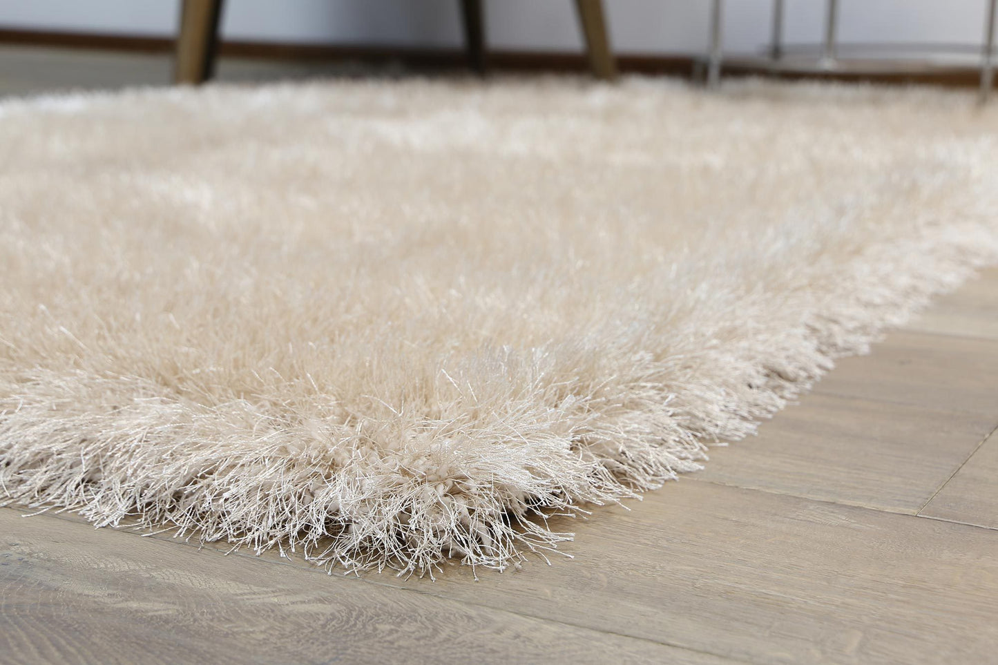 Cream Evas Shag Rug - Nova Rugs