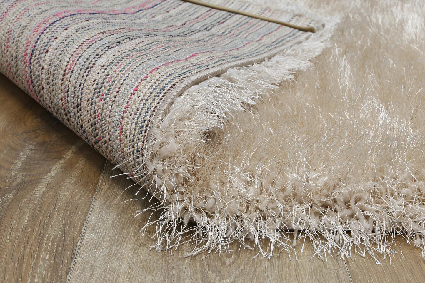 Cream Evas Shag Rug - Nova Rugs