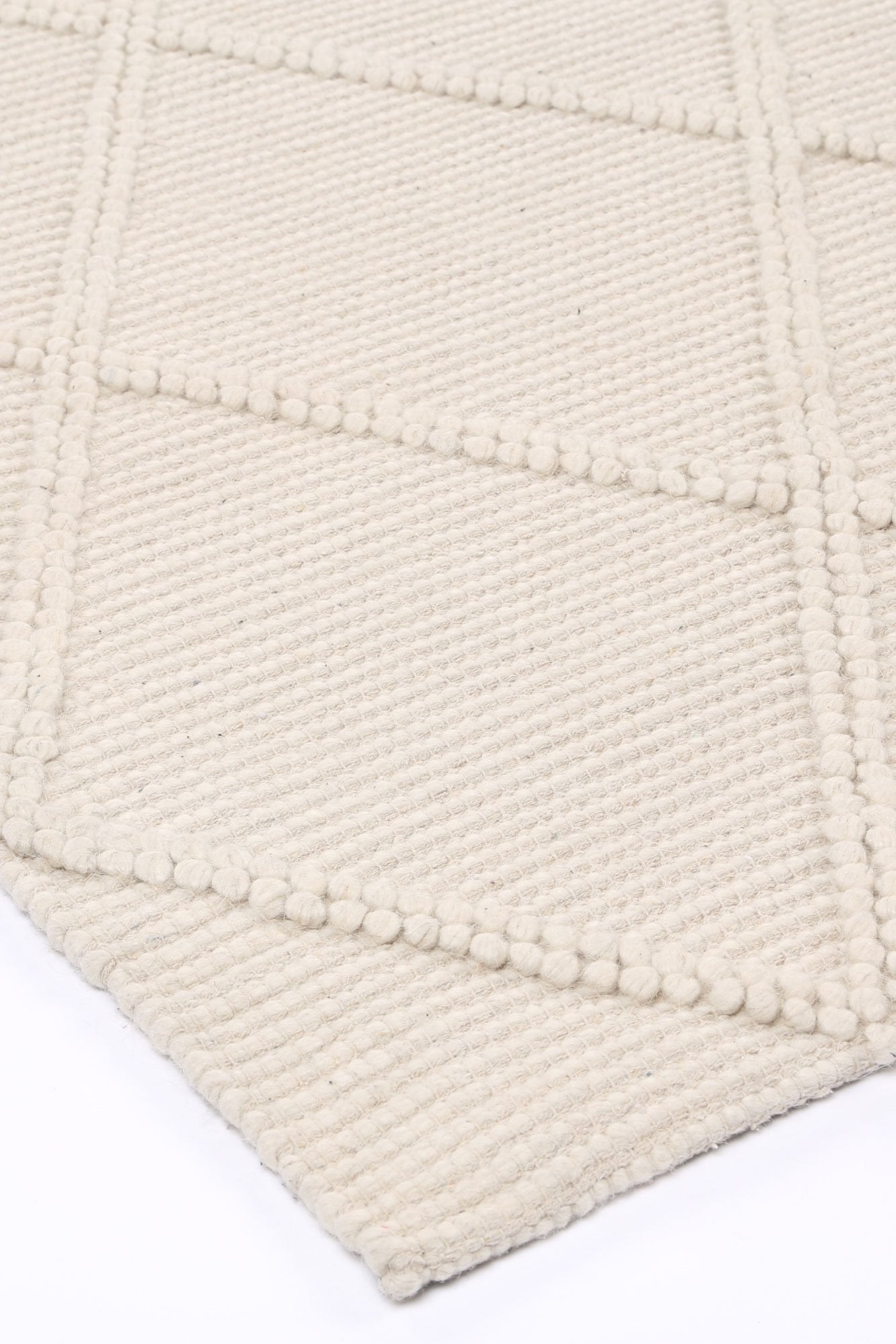 Cream Harsha Hand-Tufted Wool-Blend Rug - Nova Rugs