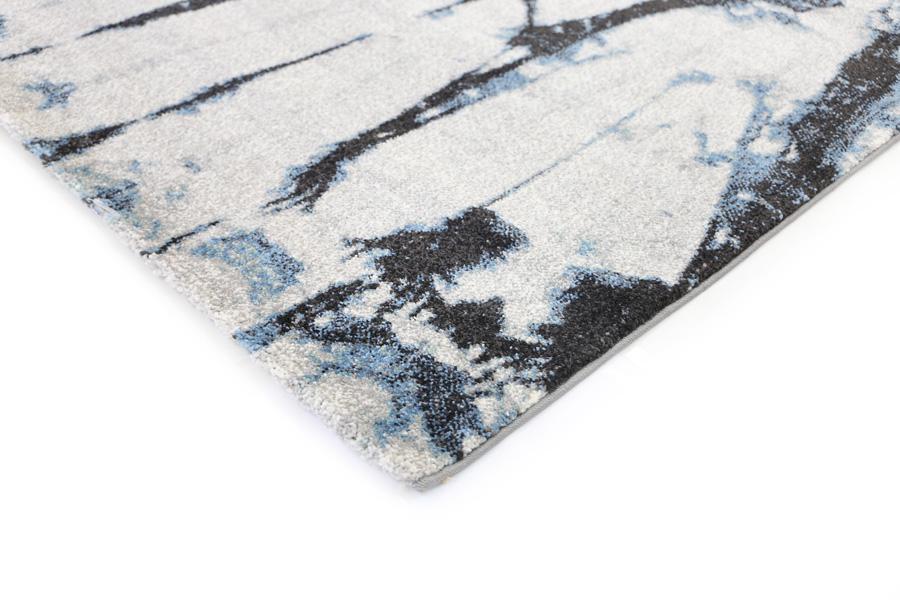 Cream & Navy Tie Dye Neva Rug - Nova Rugs