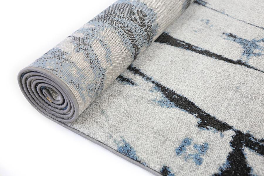 Cream & Navy Tie Dye Neva Rug - Nova Rugs